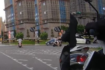 20秒療癒片！騎士闖紅燈警車面前轉彎　網友笑翻：遇到天敵