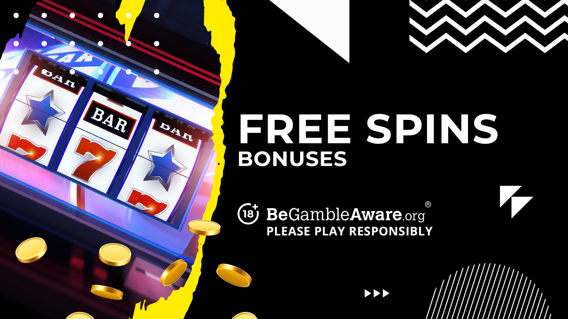 Illustration of a slot machine with free spins bonuses.