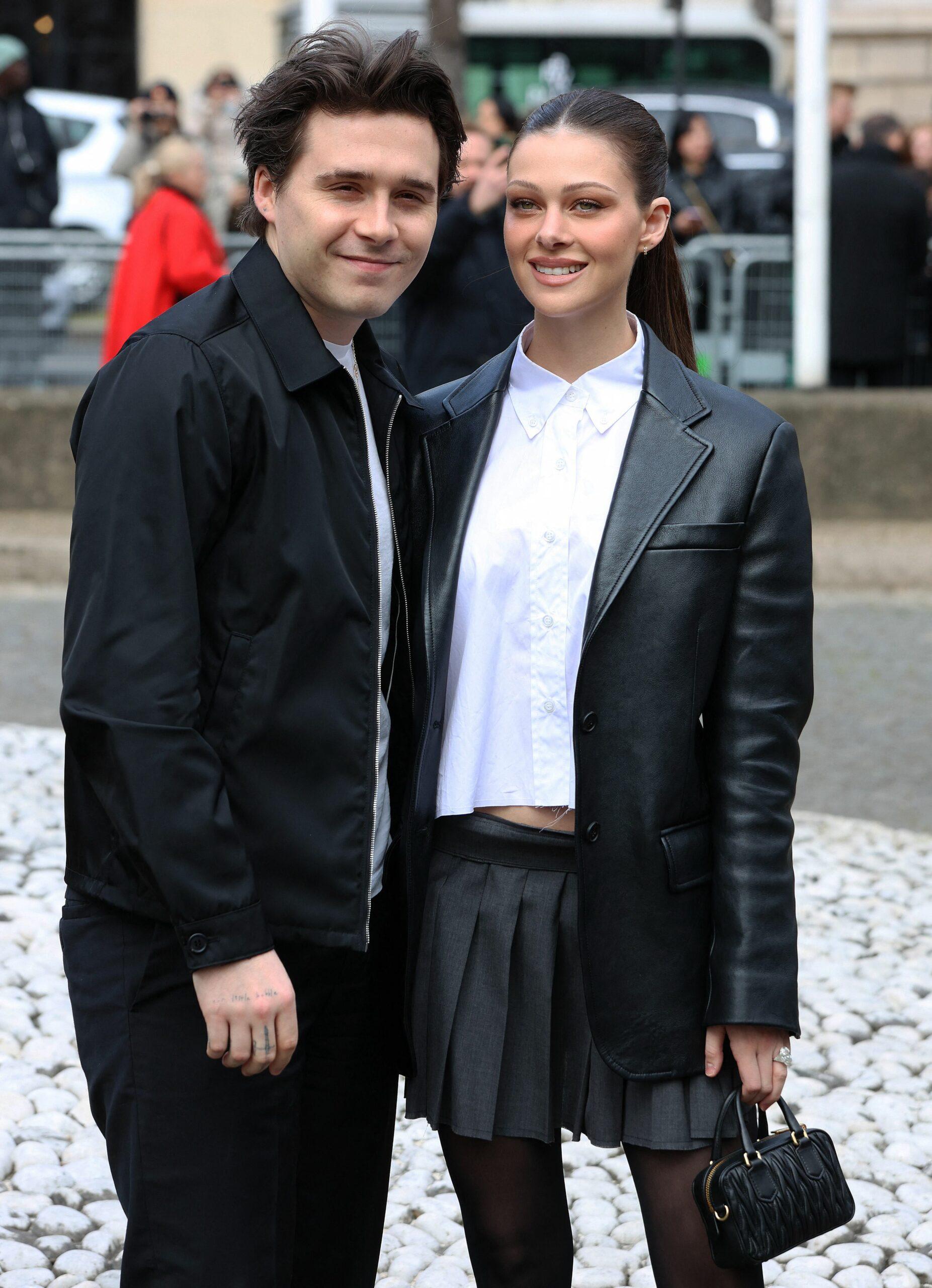 Brooklyn Beckham and Nicola Peltz attend the Miu Miu Womenswear Fall Winter