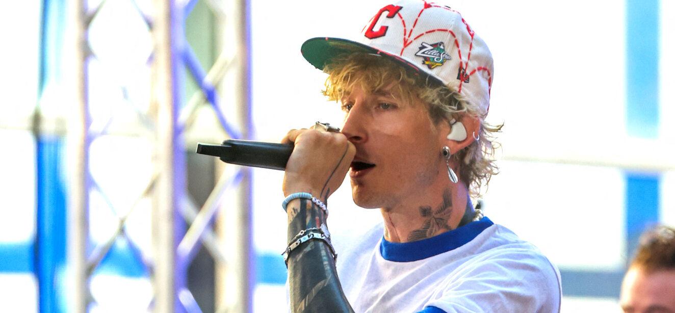 Machine Gun Kelly is seen rocking the Plaza at the Today Show Citi Concert Series this morning in New York City