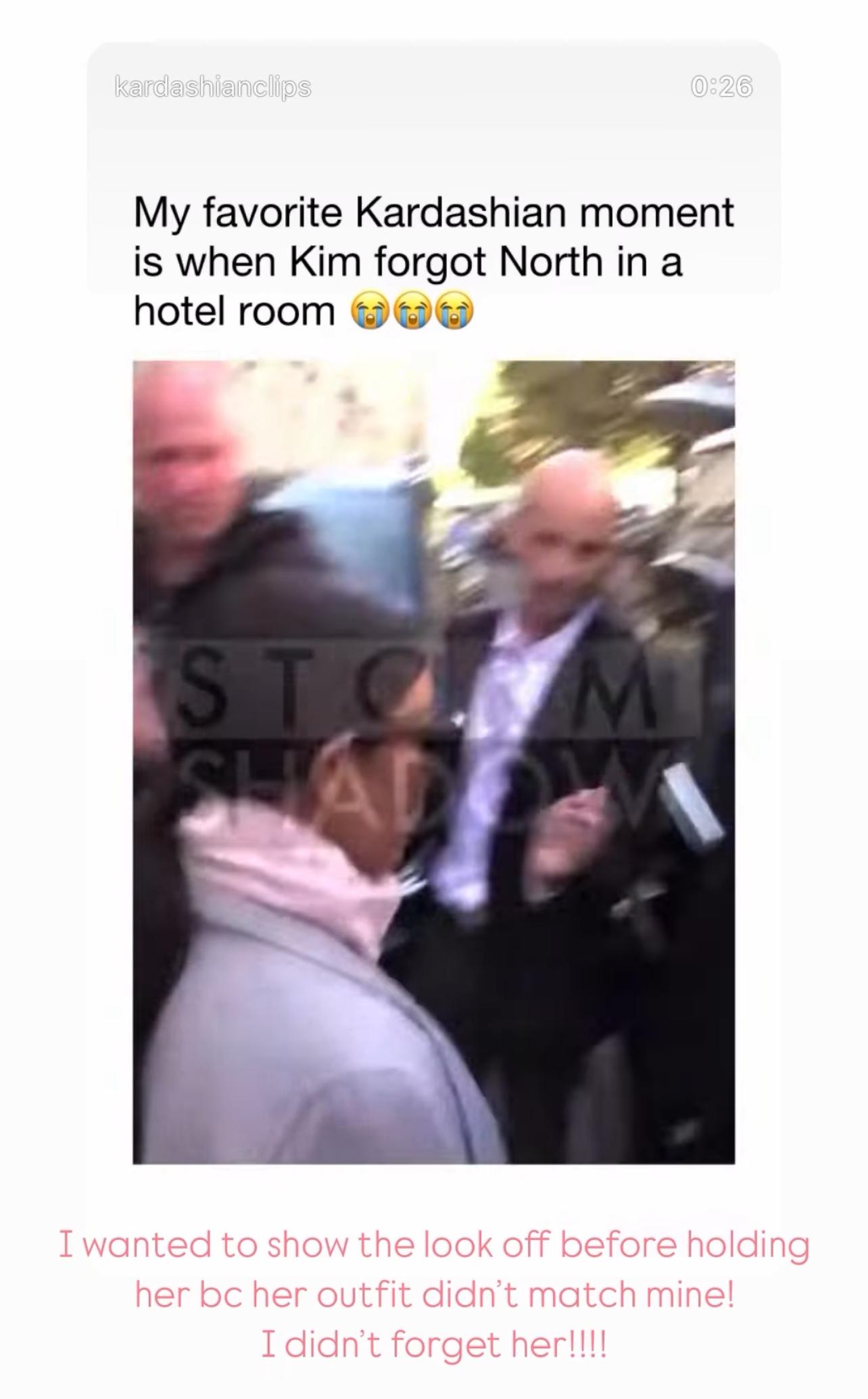 Kim Kardashian reacts to leaving daughter claims