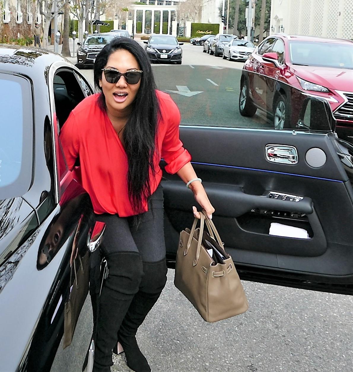 Kimora Lee Simmons Seen Going To Her Rolls Royce