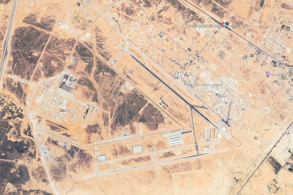 穆沃法克&middot;萨勒迪基地卫星照片，该基地一直是美国在约旦的重要军事据点