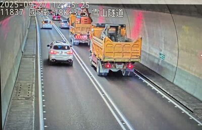 支援光復！雪山隧道開放大型救災車輛　186輛獲准速奔災區