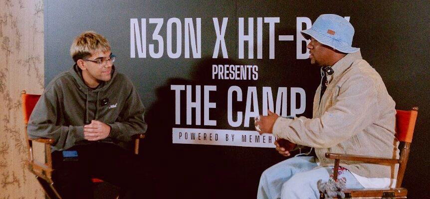 N3on and Hit-Boy at party