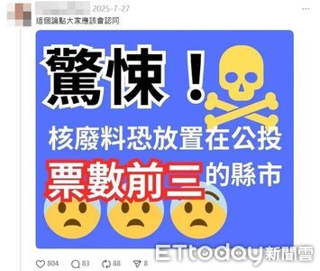 PO文「核廢料恐置公投票前3縣市」被移送　法官不罰理由曝