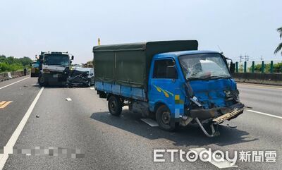 國1仁德段5車連環追撞釀6傷　現場一度回堵8km...1小時排除