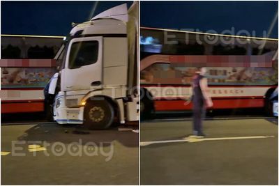 快訊／國道重大車禍！高雄聯結車撞遊覽車1傷1命危