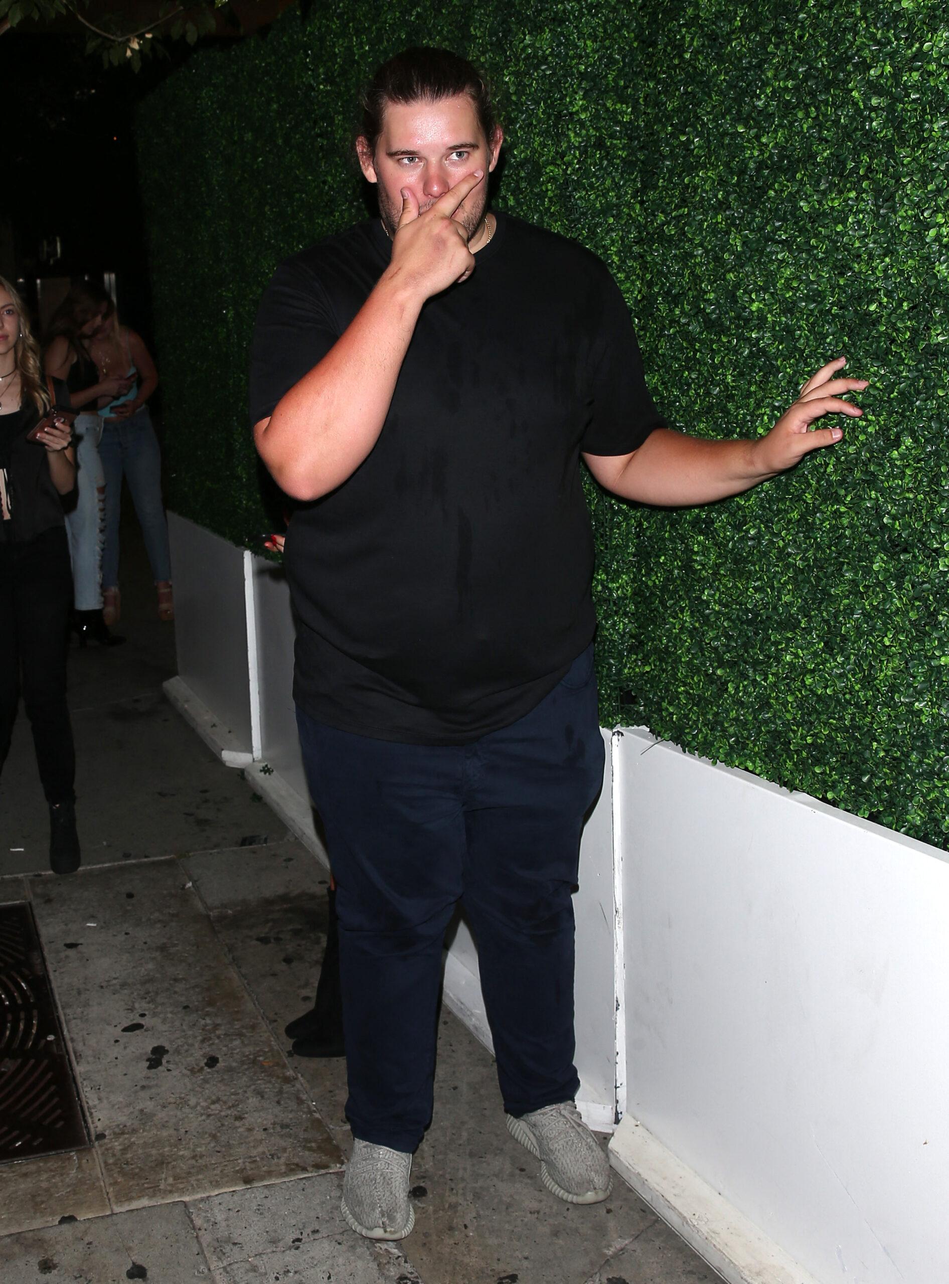 Christopher Schwarzenegger Looks 'Worse for Wear' after a big Nite out at 'Bootsy Bellows' ,Night Club in West Hollywood, CA