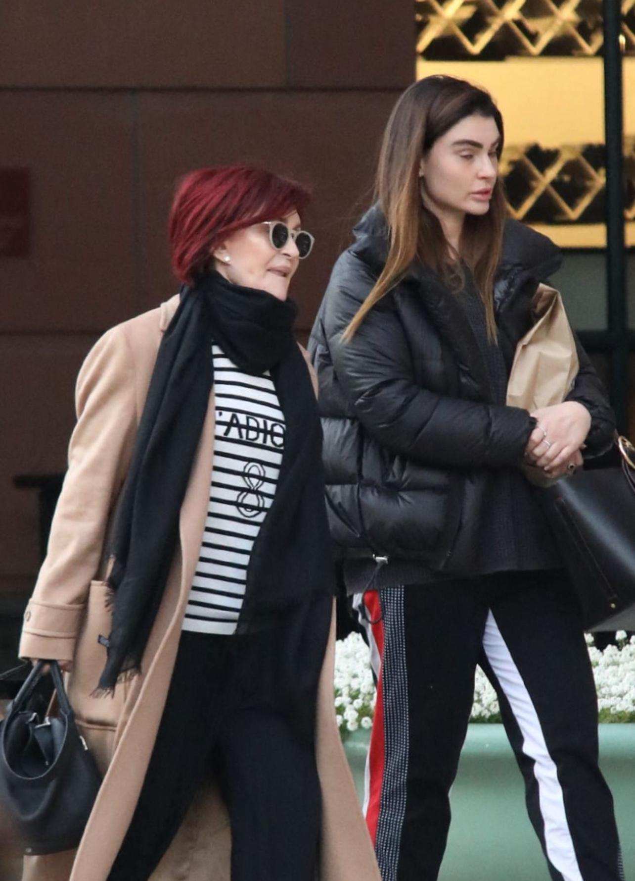 Sharon Osbourne and Aimee Osbourne seen running errands
