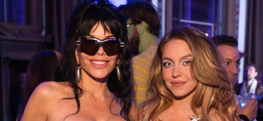 Lauren Sanchez and Sydney Sweeney at the actress's 28th bithday party