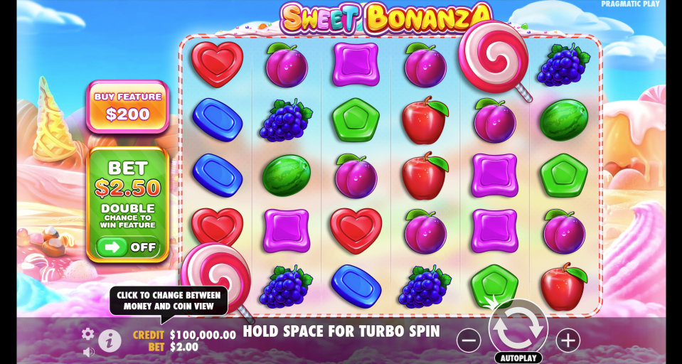 Sweet Bonanza slot screenshot