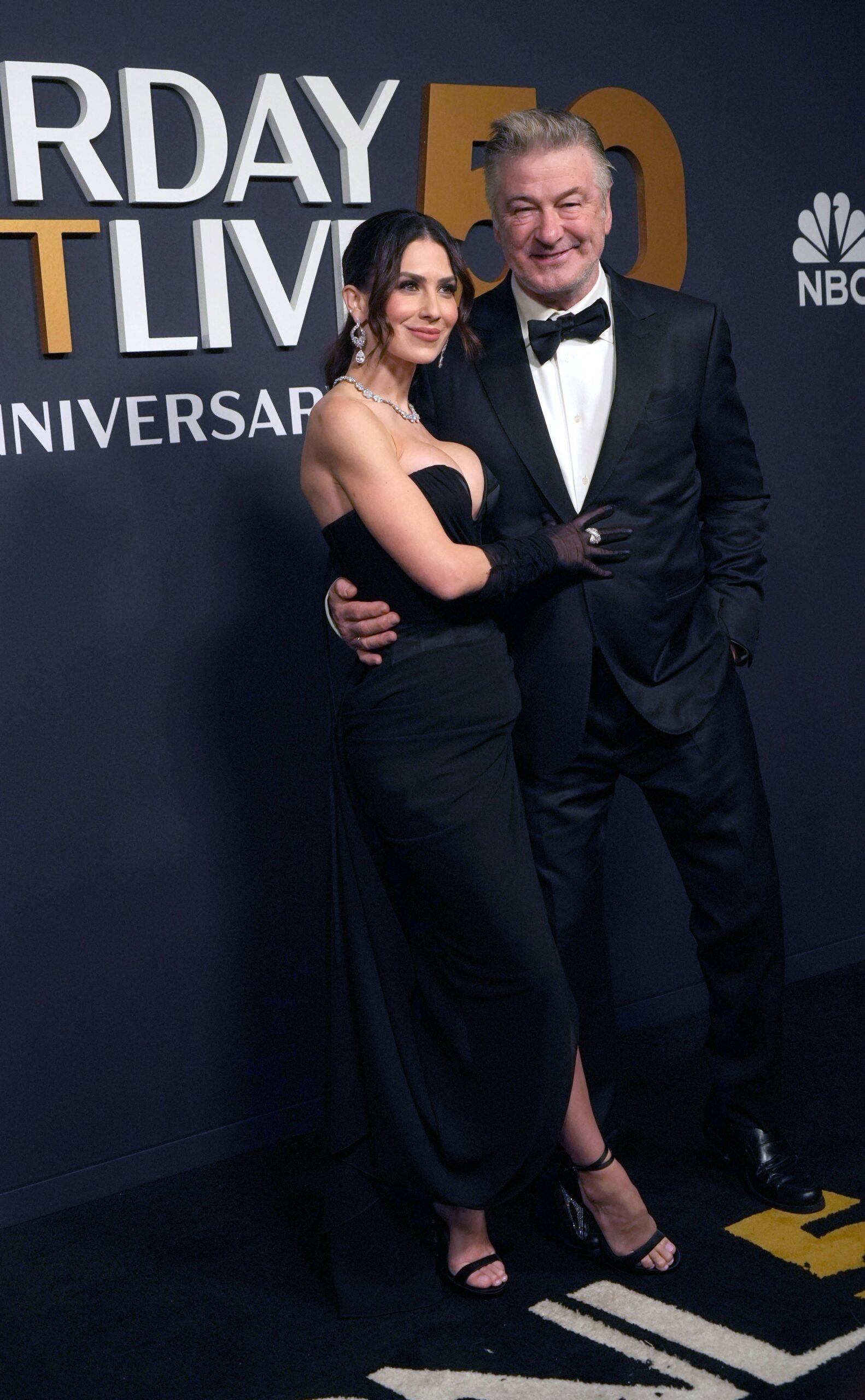 Hilaria Baldwin and Alec Baldwin on the SNL 50: Red Carpet