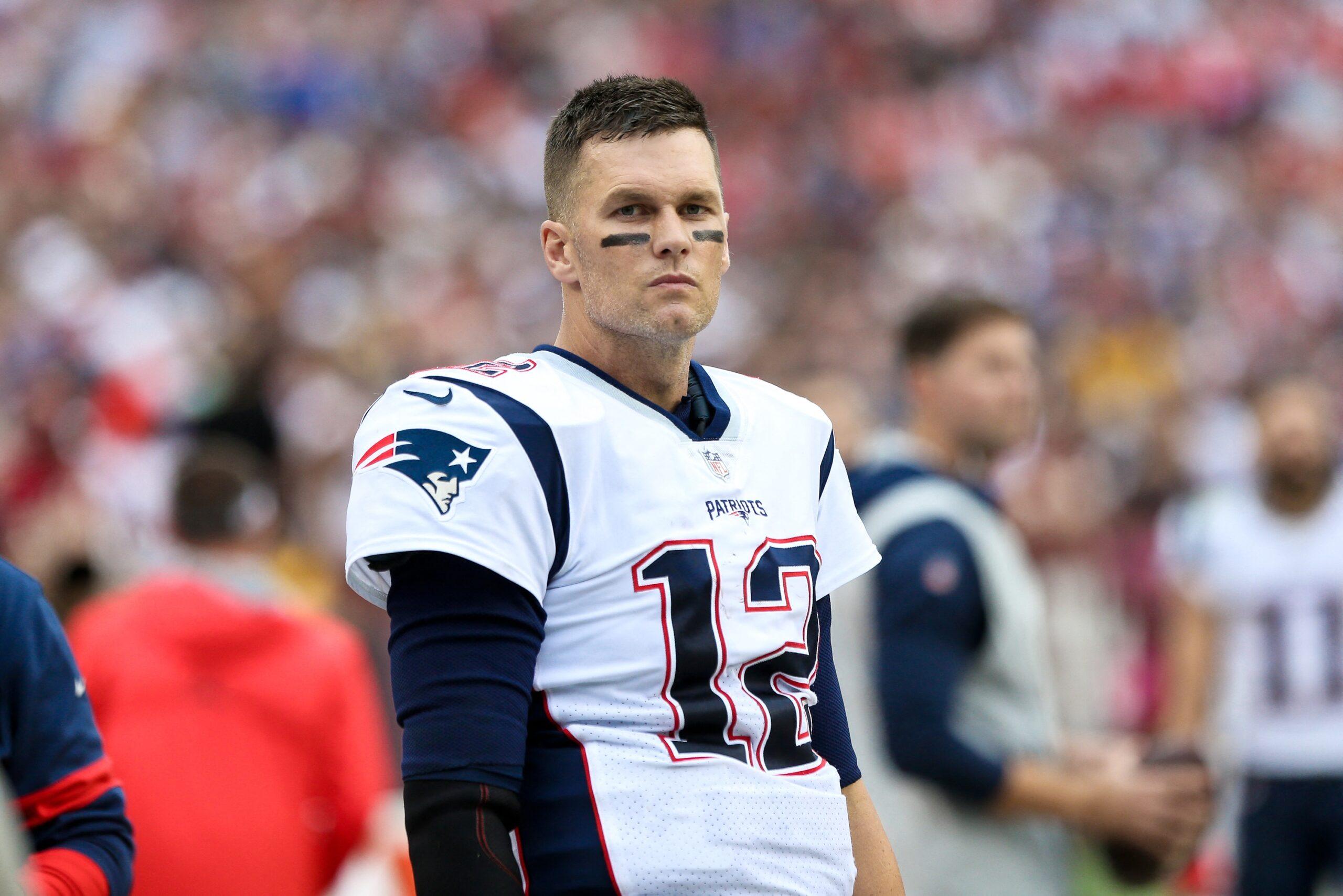 Tom Brady on NFL field