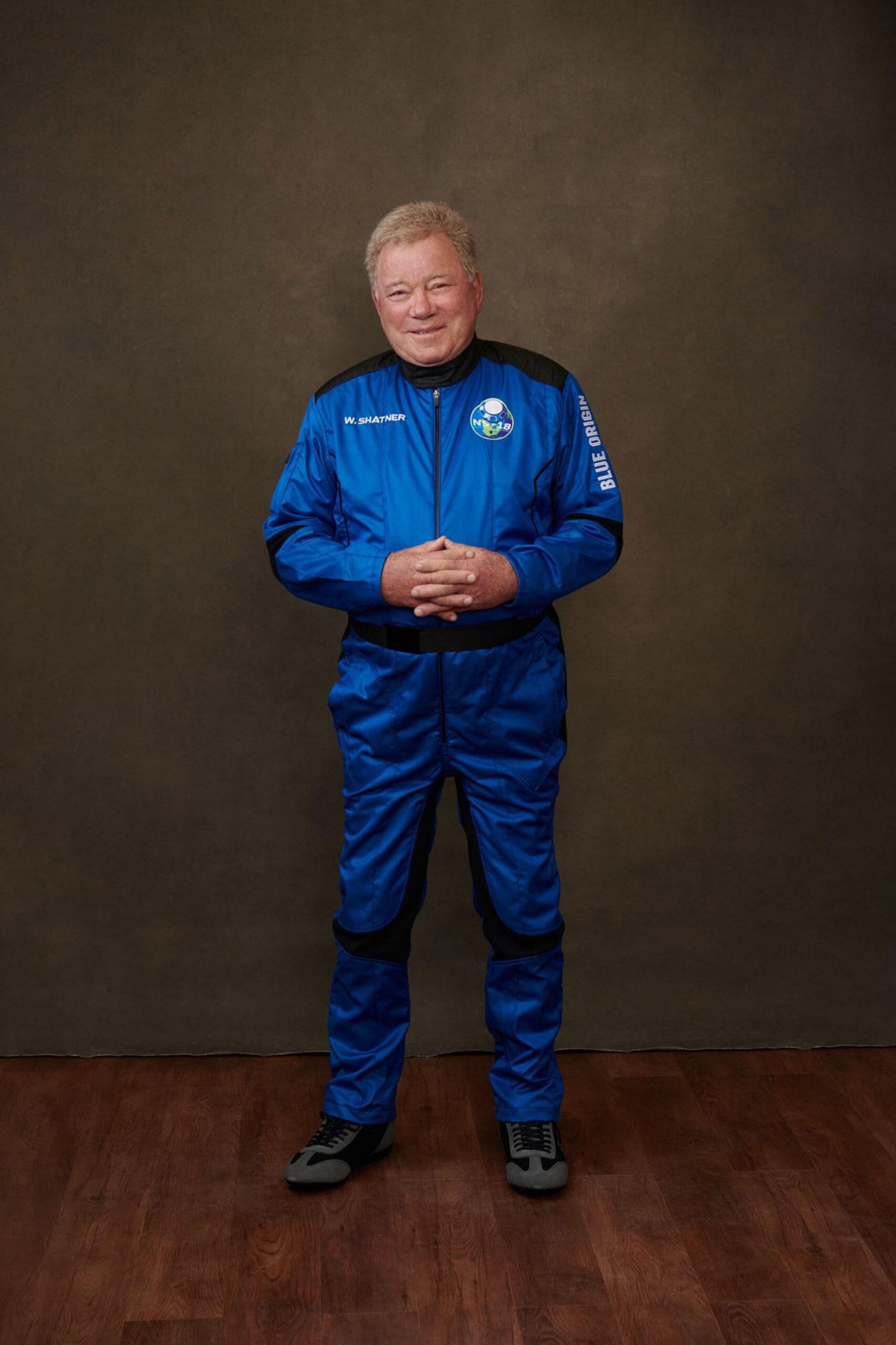 William Shatner suits up and receives astronaut training for being launched into space with Jeff Bezos Blue Origin