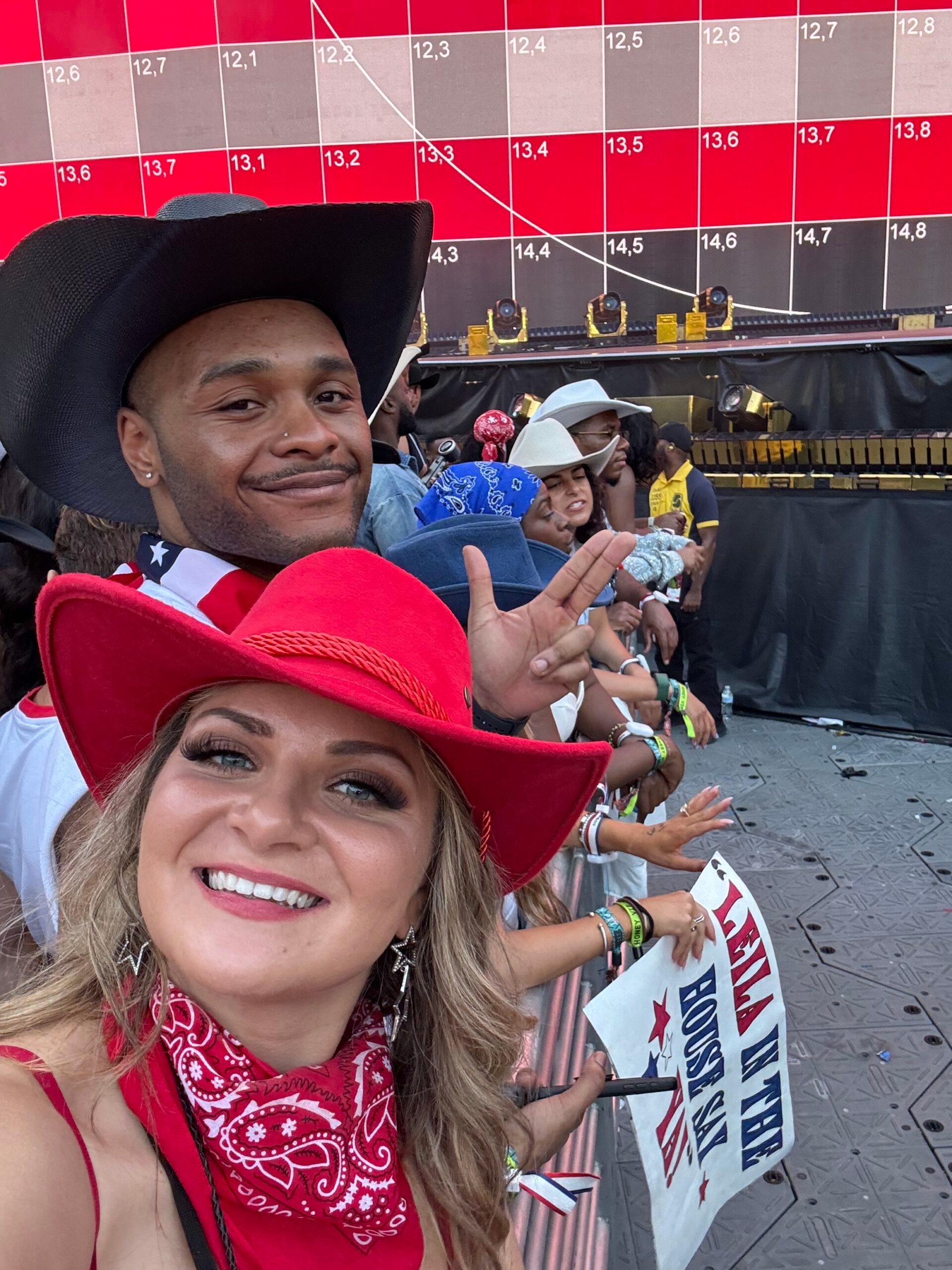 Jacquez Printup and Caty Payette during Beyonc&eacute;'s 
