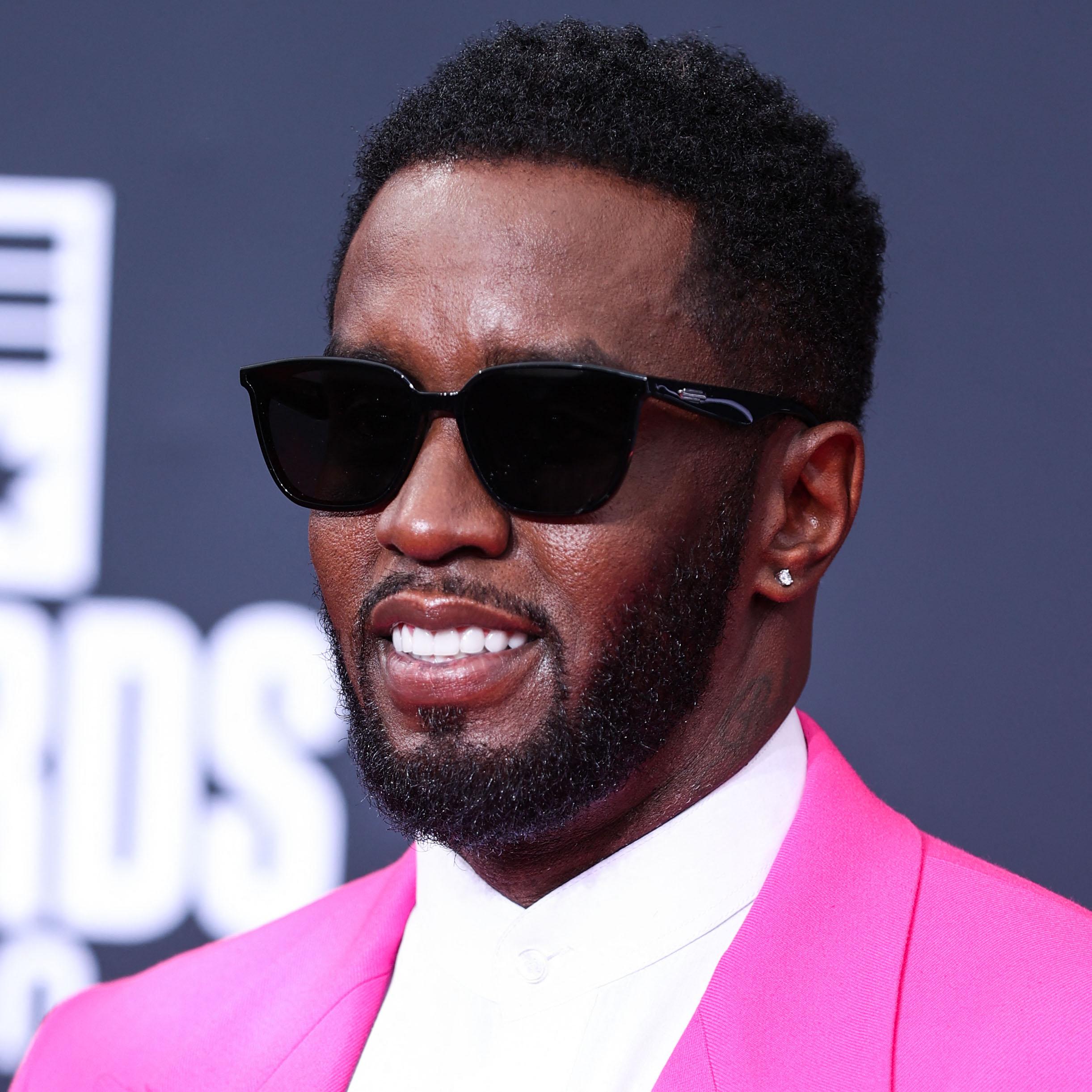 Diddy in pink suit