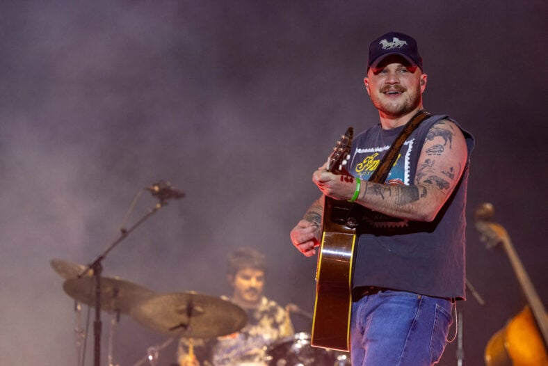 Zach Bryan performing at Stagecoach Music Festival 2025