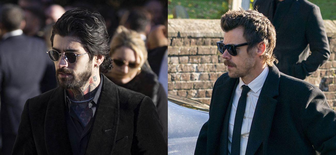 A photo collage of Zayn Malik Harry Styles