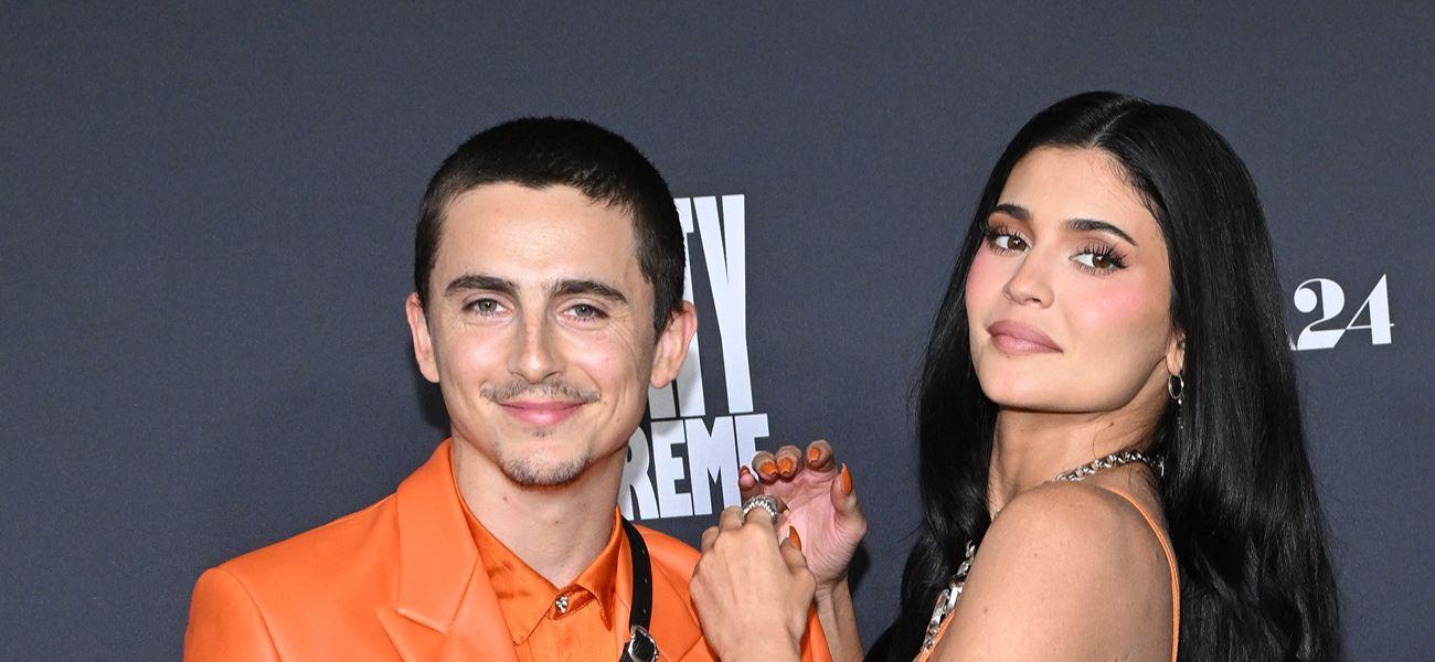 Timoth&eacute;e Chalamet And Kylie Jenner at the Marty Supreme Los Angeles Premiere