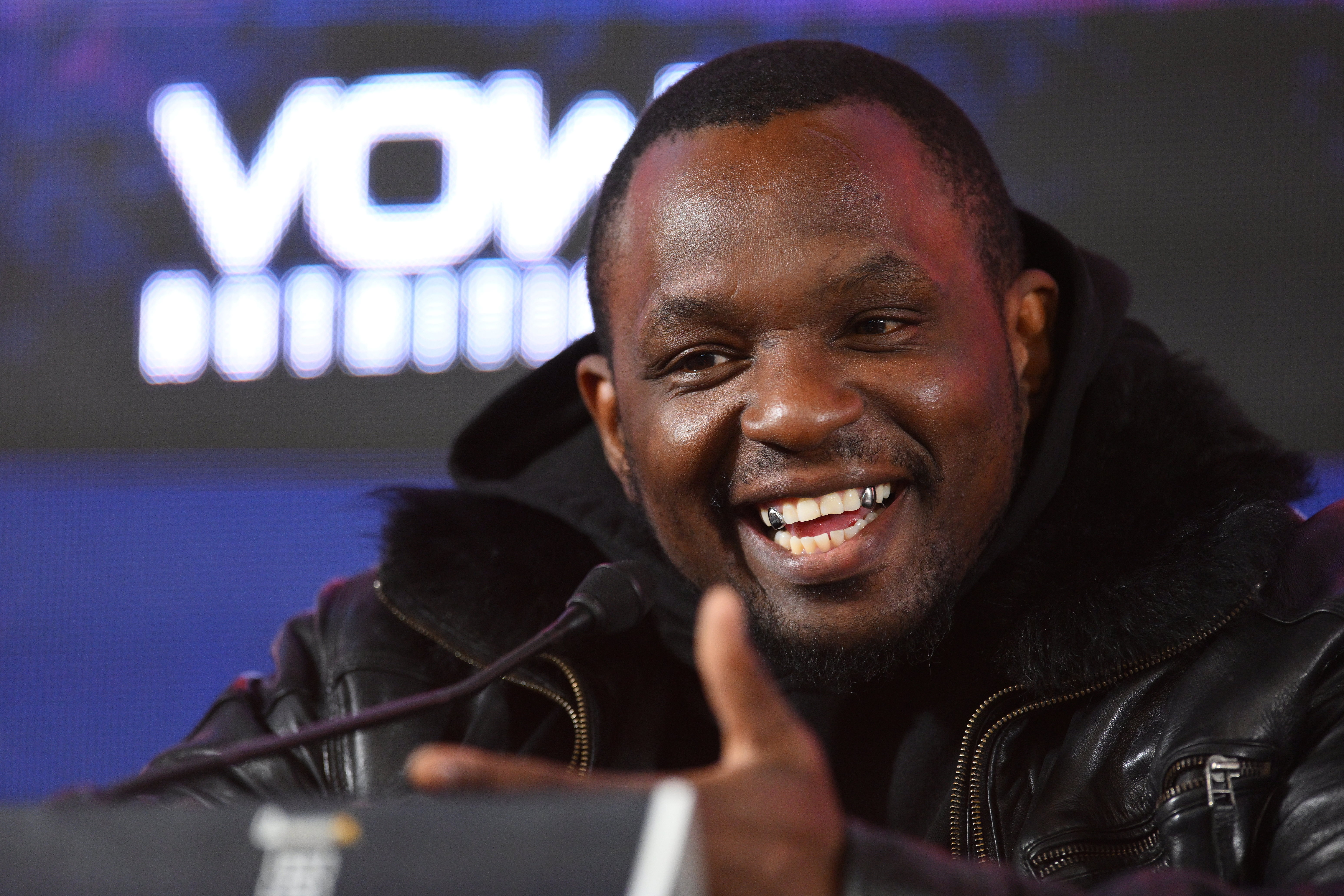 MANCHESTER, ENGLAND - FEBRUARY 10: Dillian Whyte looks on during the Queensberry Show Announcement Press Conference at Co-op Live on February 10, 2025 in Manchester, England. (Photo by Ben Roberts Photo/Getty Images)