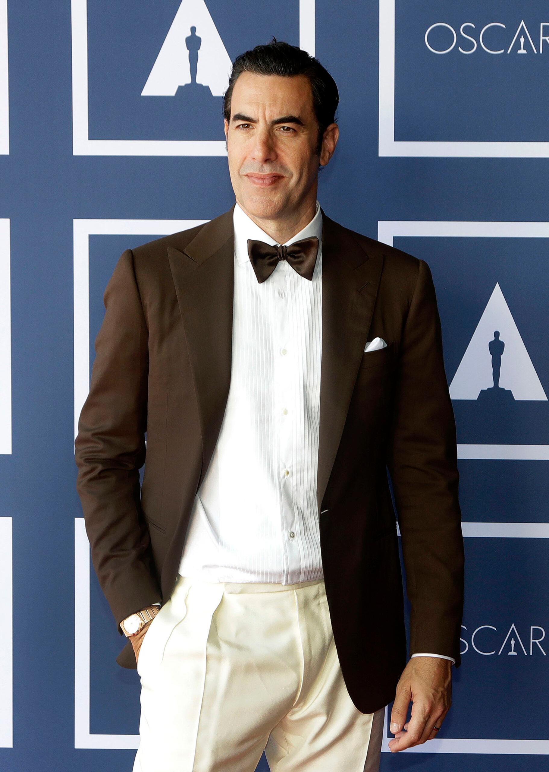 Sacha Baron Cohen and Isla Fisher at the 93rd Annual Academy Awards