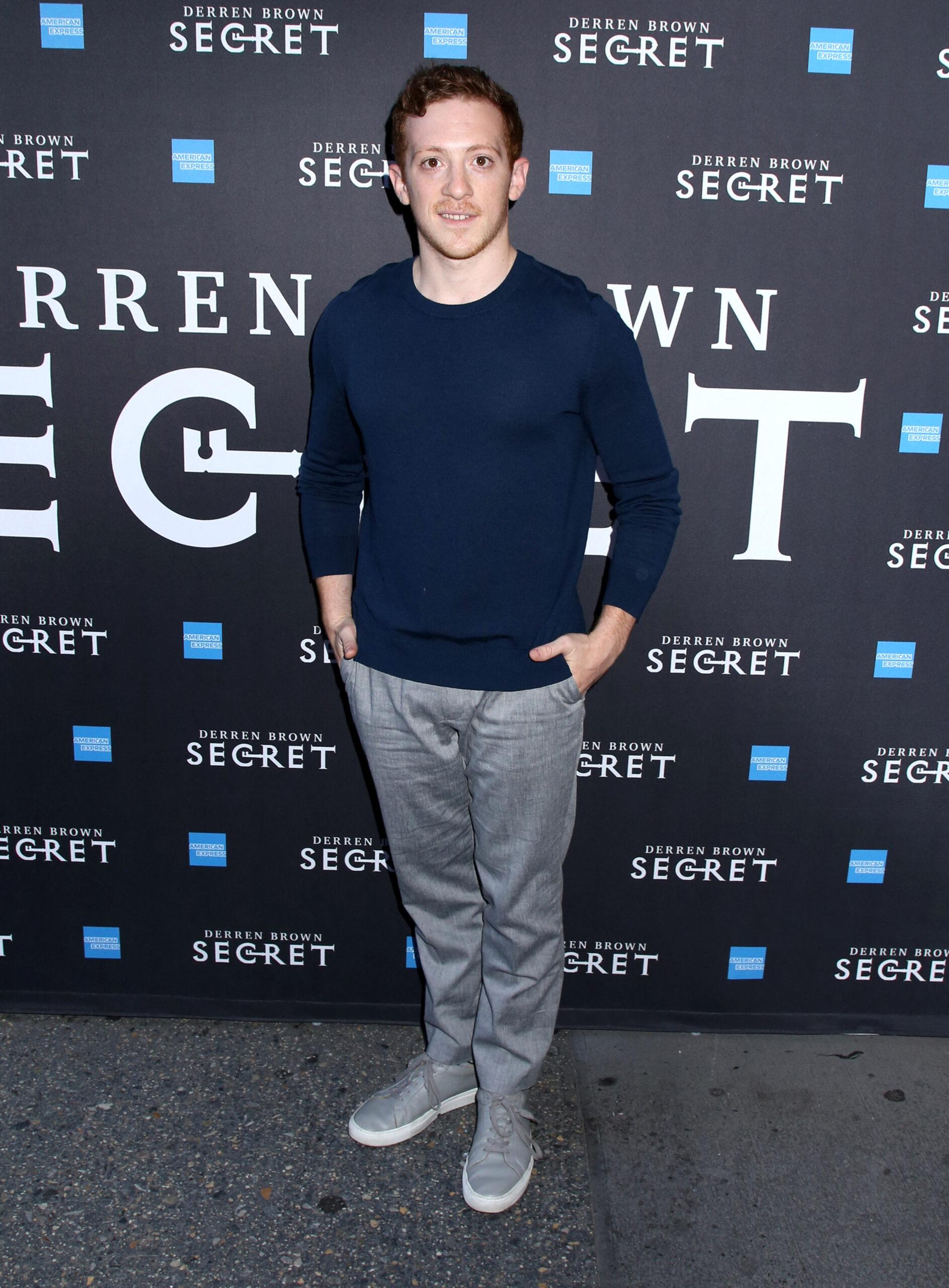 Ethan Slater at the opening night of Broadway play.