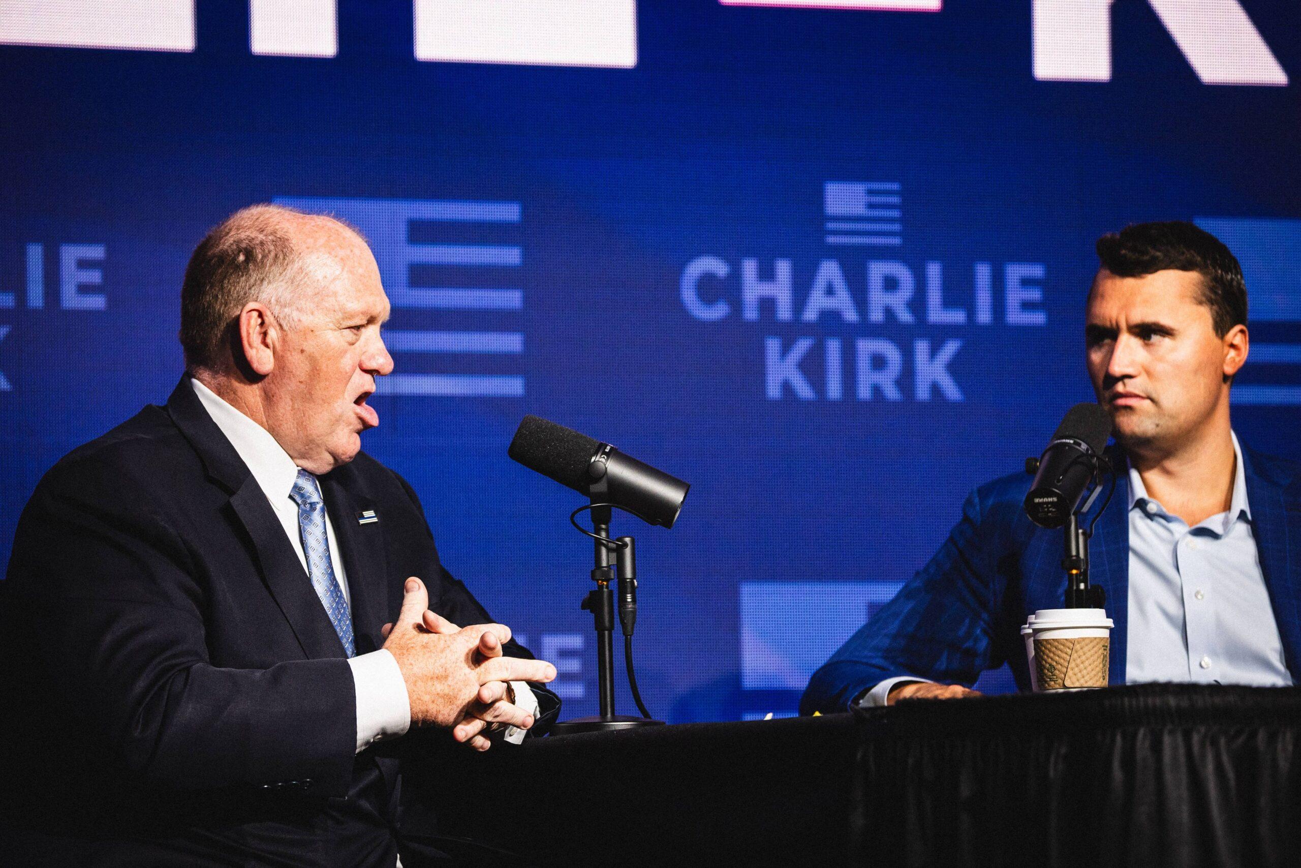 Charlie Kirk and Tom Homan