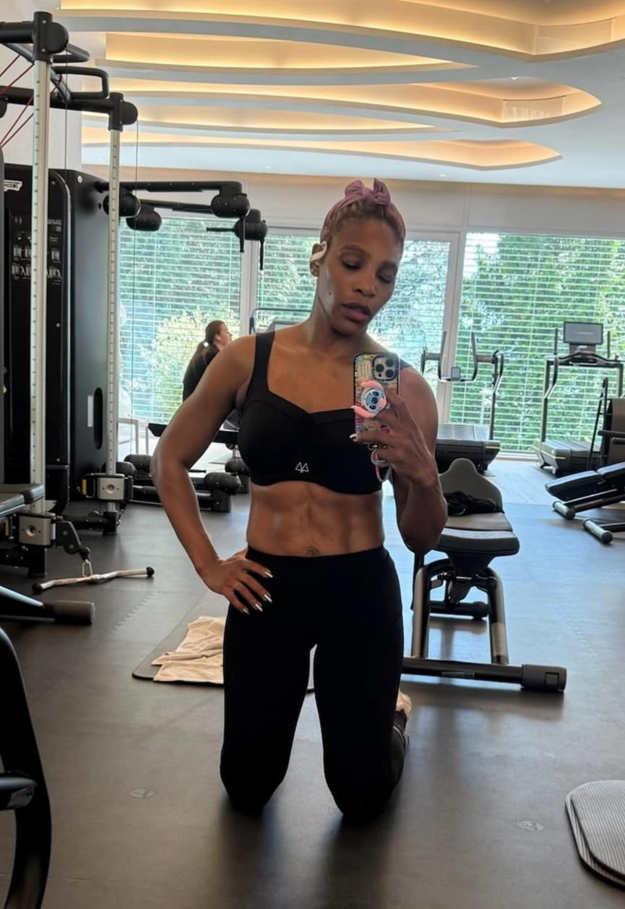 Serena Williams looking trimmed and toned