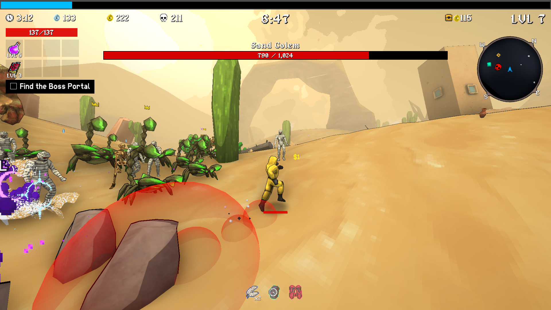 Running away from scorpions.