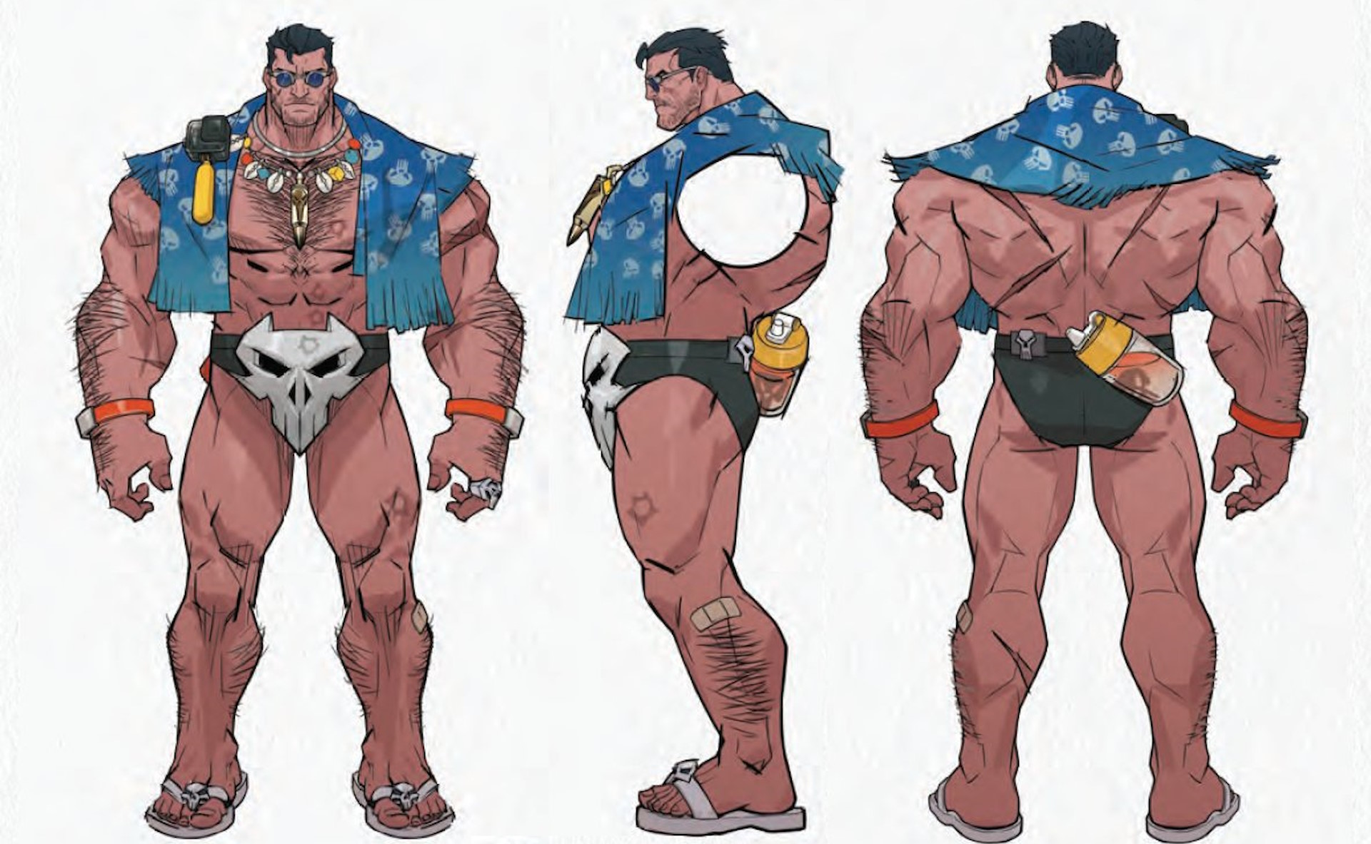 Frank Castle in a skull speedo