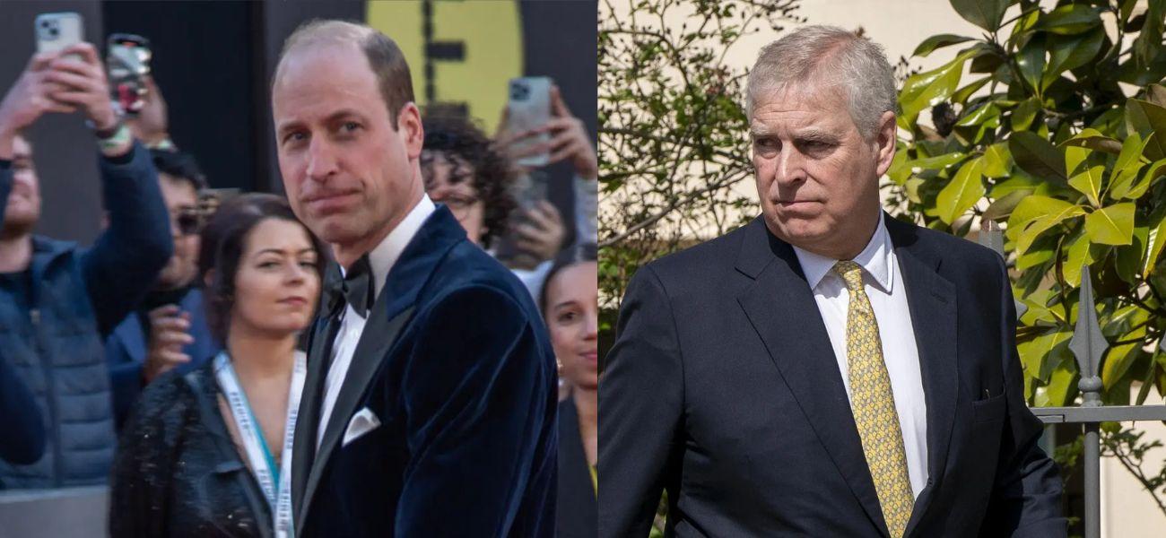 Prince William, Prince Andrew photo collage
