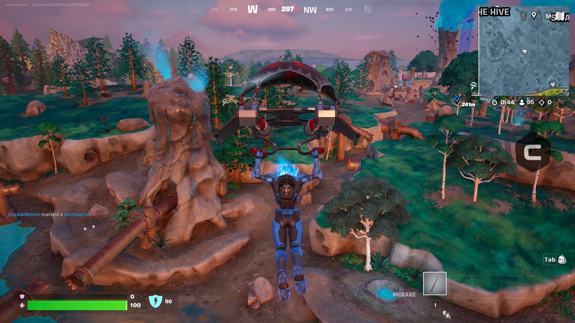 Drop in Fortnite The Hive