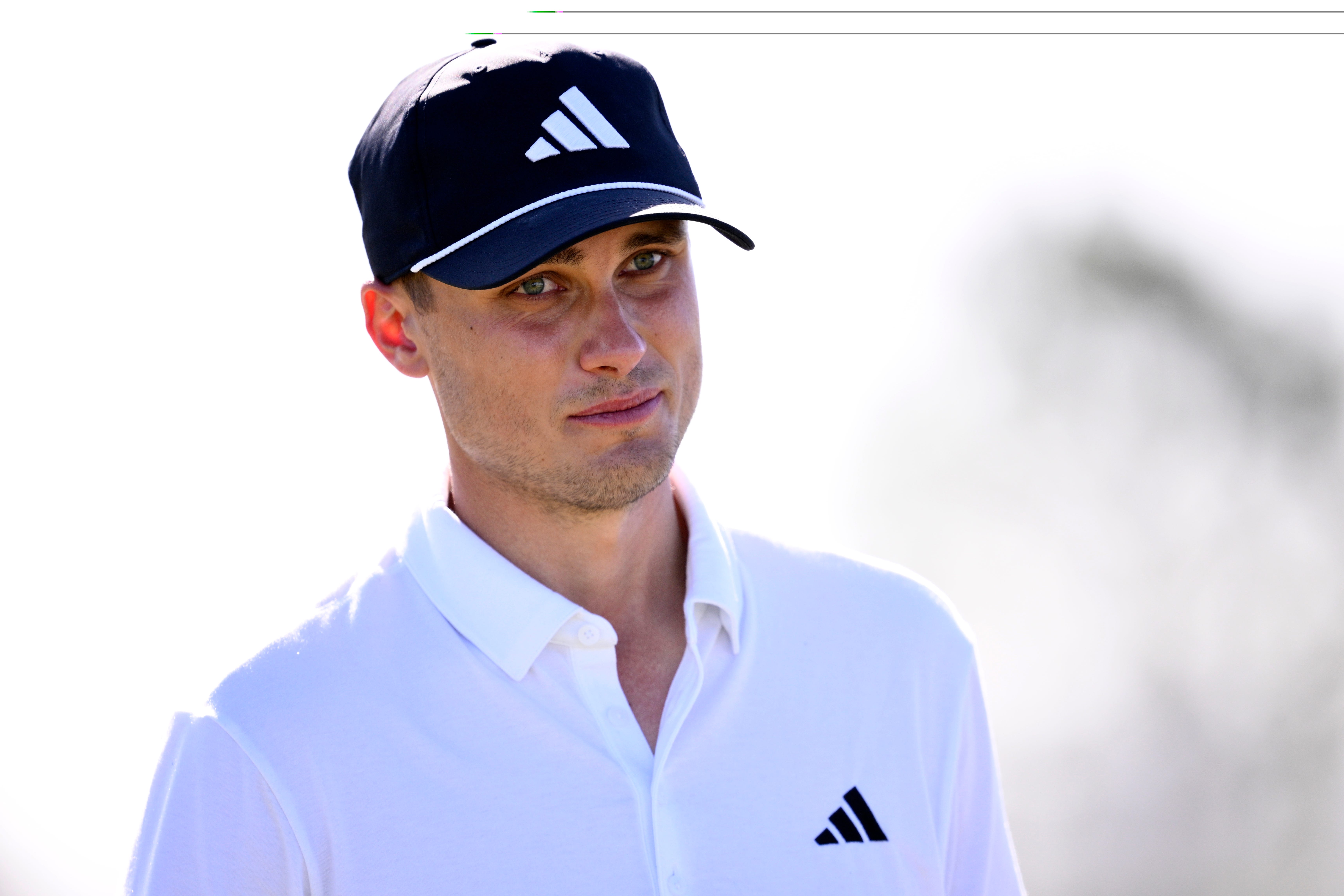 Ludvig Aberg walks from the 11th tee during the second round of the 2026 Farmers Insurance Open at Torrey Pines.