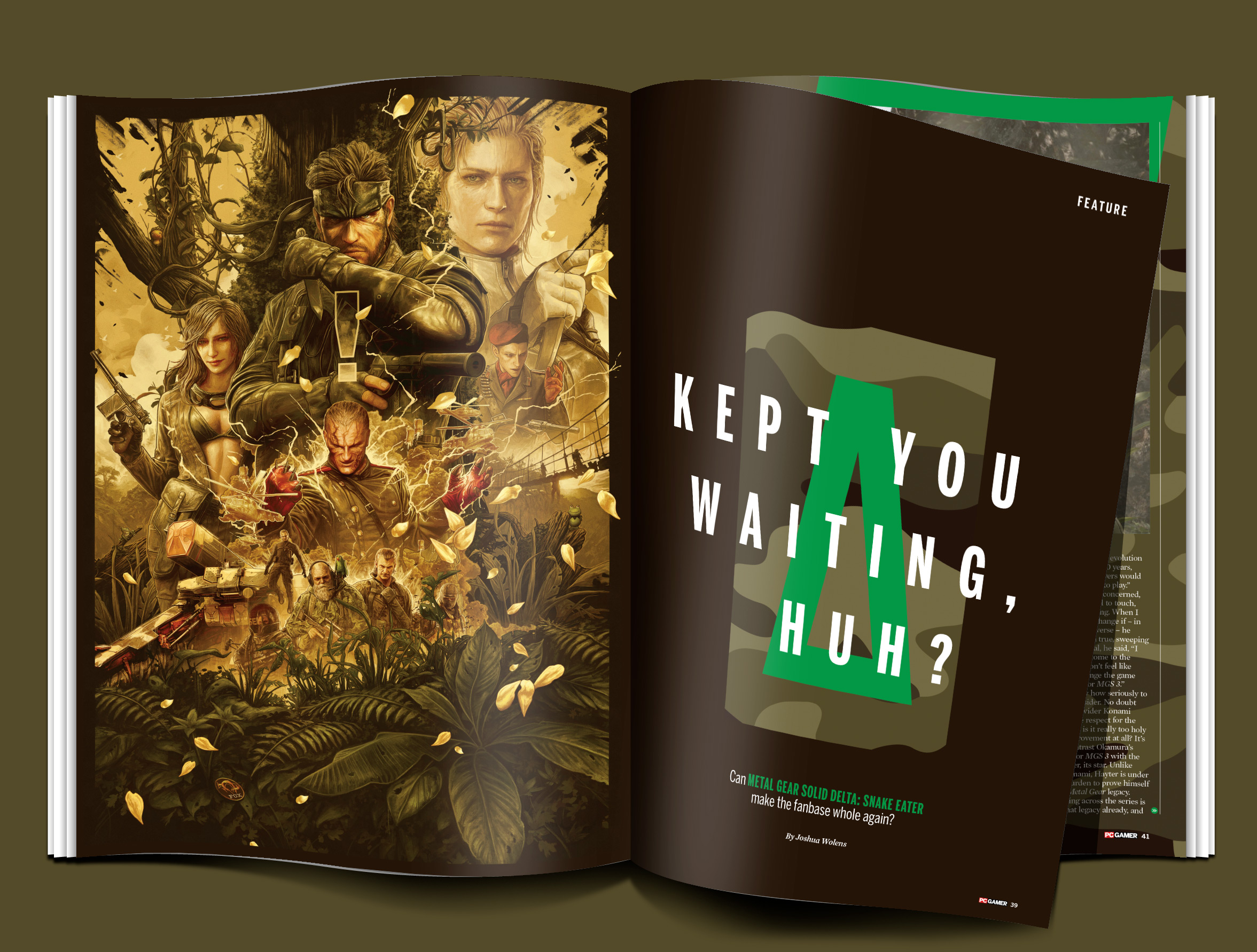 Metal Gear Solid Delta Snake Eater feature in PC Gamer magazine issue 413
