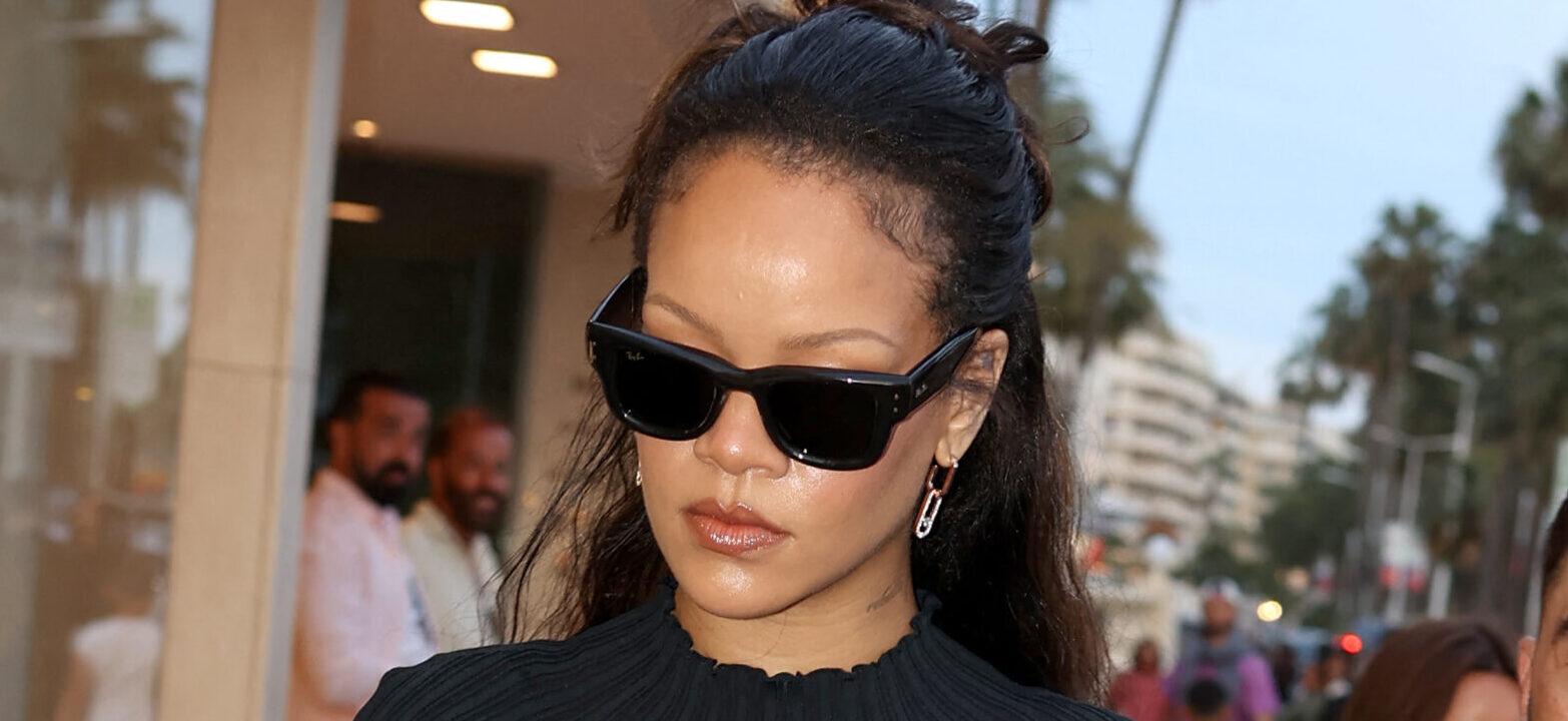 Rihanna strolling on the Croisette during the Cannes Film Festival