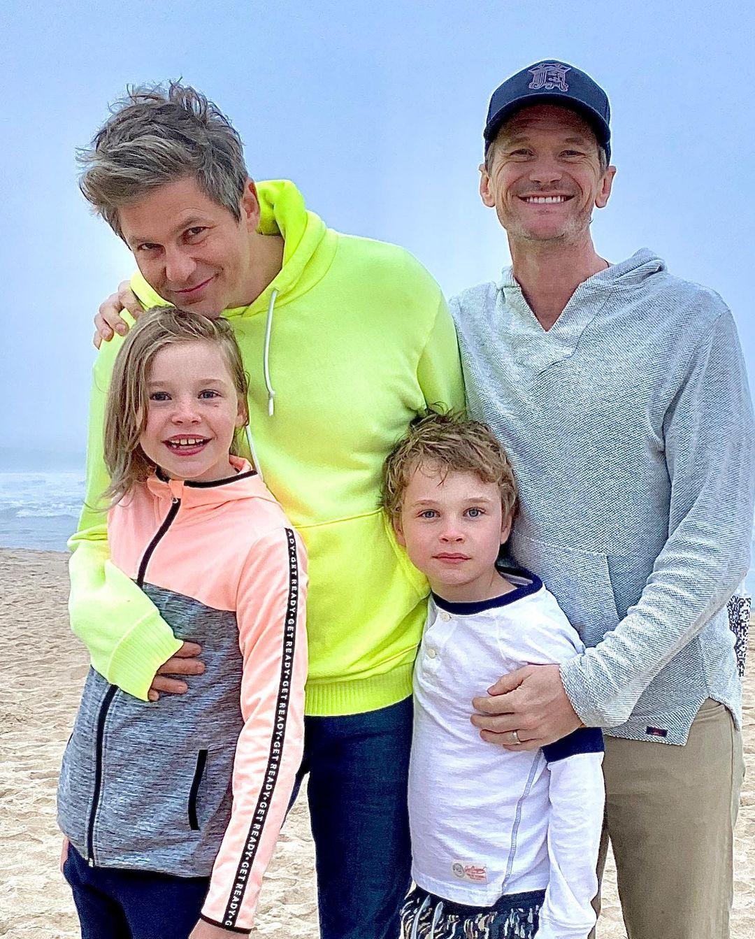 Neil Patrick Harris and David Burtka and their kids