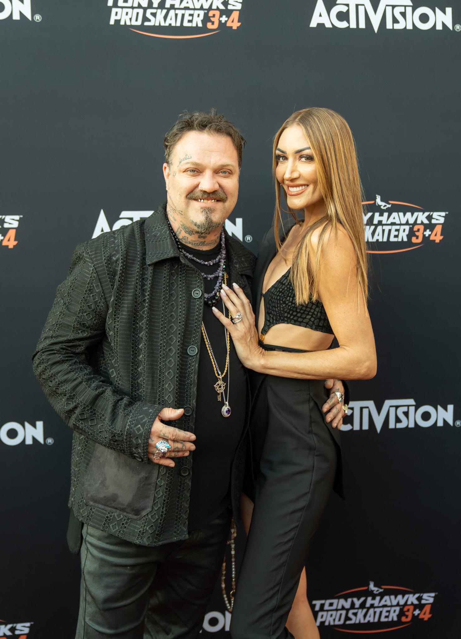 Bam Margera and Dannii Marie at the Tony Hawk Pro Skater 3+4 Video Game Premiere