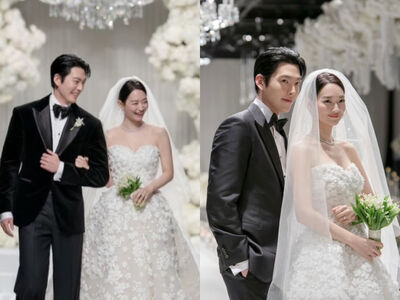 申敏兒婚紗細節曝光！選名人愛牌Elie Saab甜嫁金宇彬　夢幻心型領超美