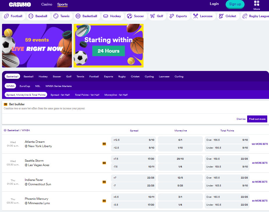 casumo sportsbook canada