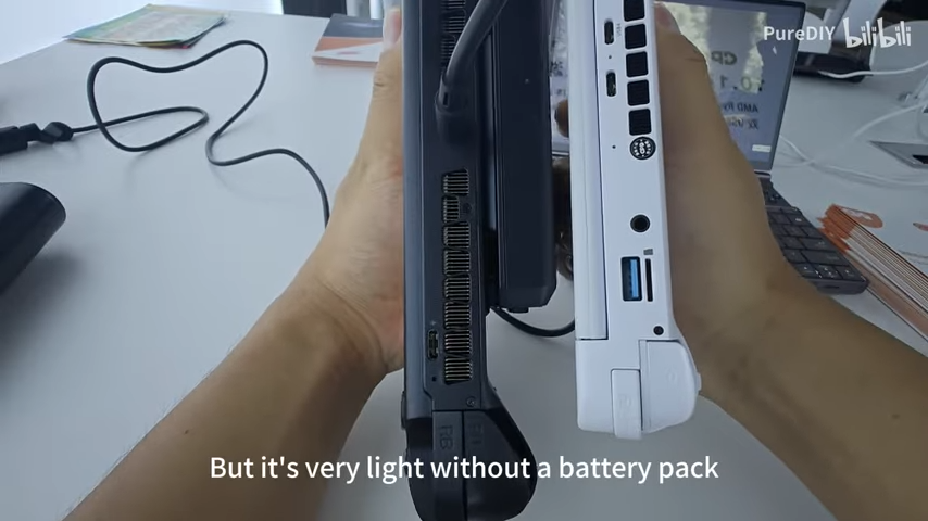 GPD Win 5 gaming handheld on a white table