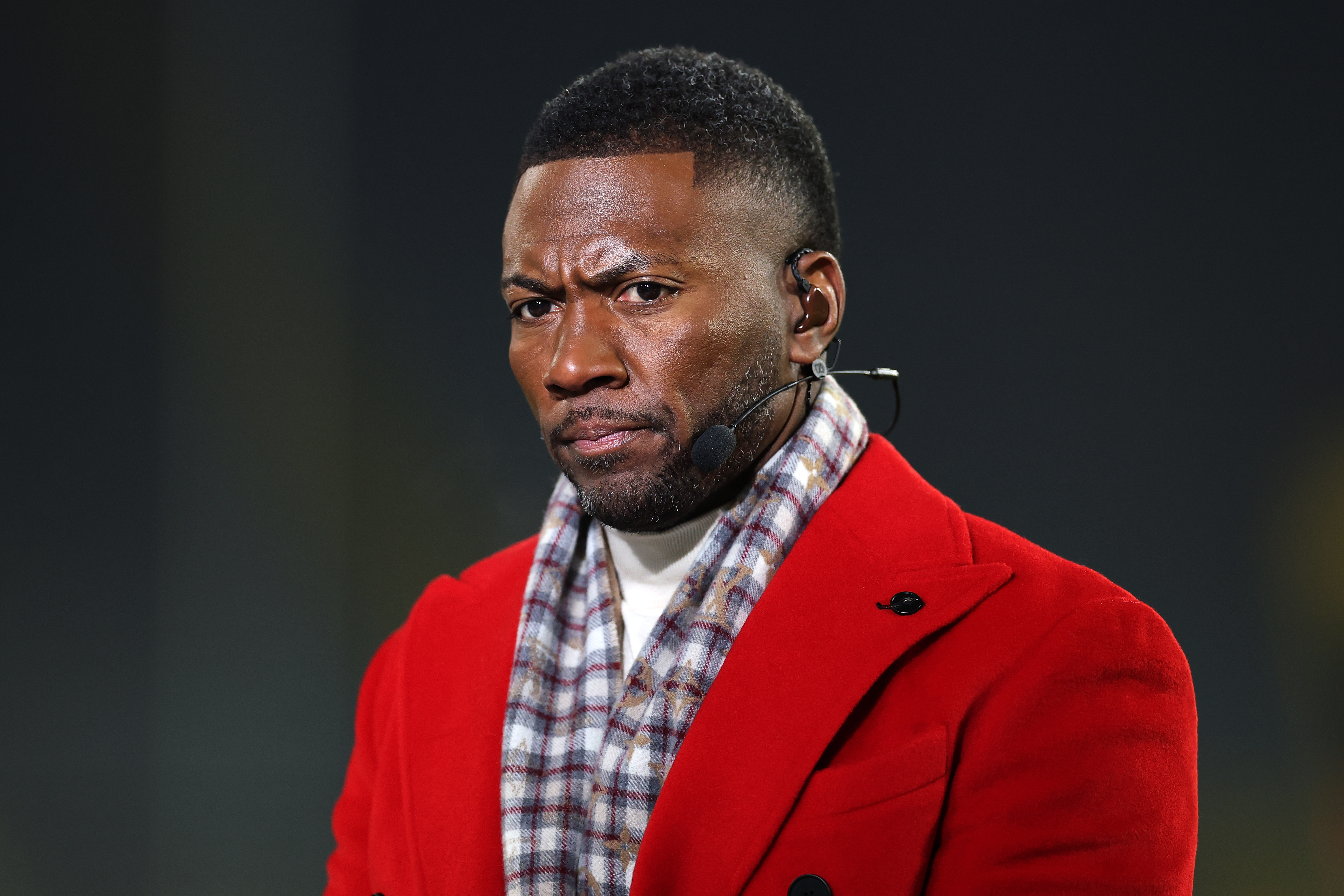 GREEN BAY, WISCONSIN - DECEMBER 23: ESPN broadcaster and former NFL player Ryan Clark looks on prior to a game between the Green Bay Packers and the New Orleans Saints at Lambeau Field on December 23, 2024 in Green Bay, Wisconsin. The Packers defeated the Saints 34-0. (Photo by Stacy Revere/Getty Images)