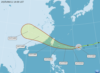 快訊／「楊柳」增強為中度颱風　估明天海陸警報齊發