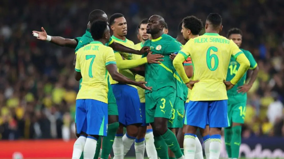 Brazil 2-0 Senegal: Tensions flare between Koulibaly and Vinicius Jr (video)