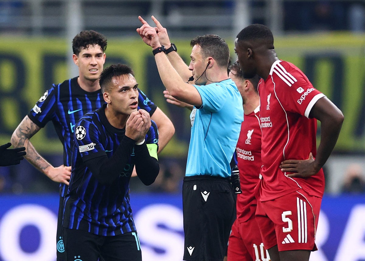 Inter Milan were aggrieved that the penalty was awarded after a VAR check (REUTERS)