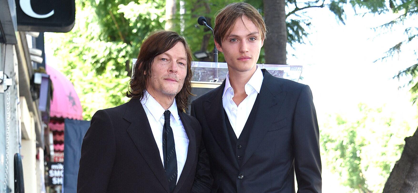 Norman Reedus and Mingus Reedus at the actor's Hollywood Walk of Fame Ceremony