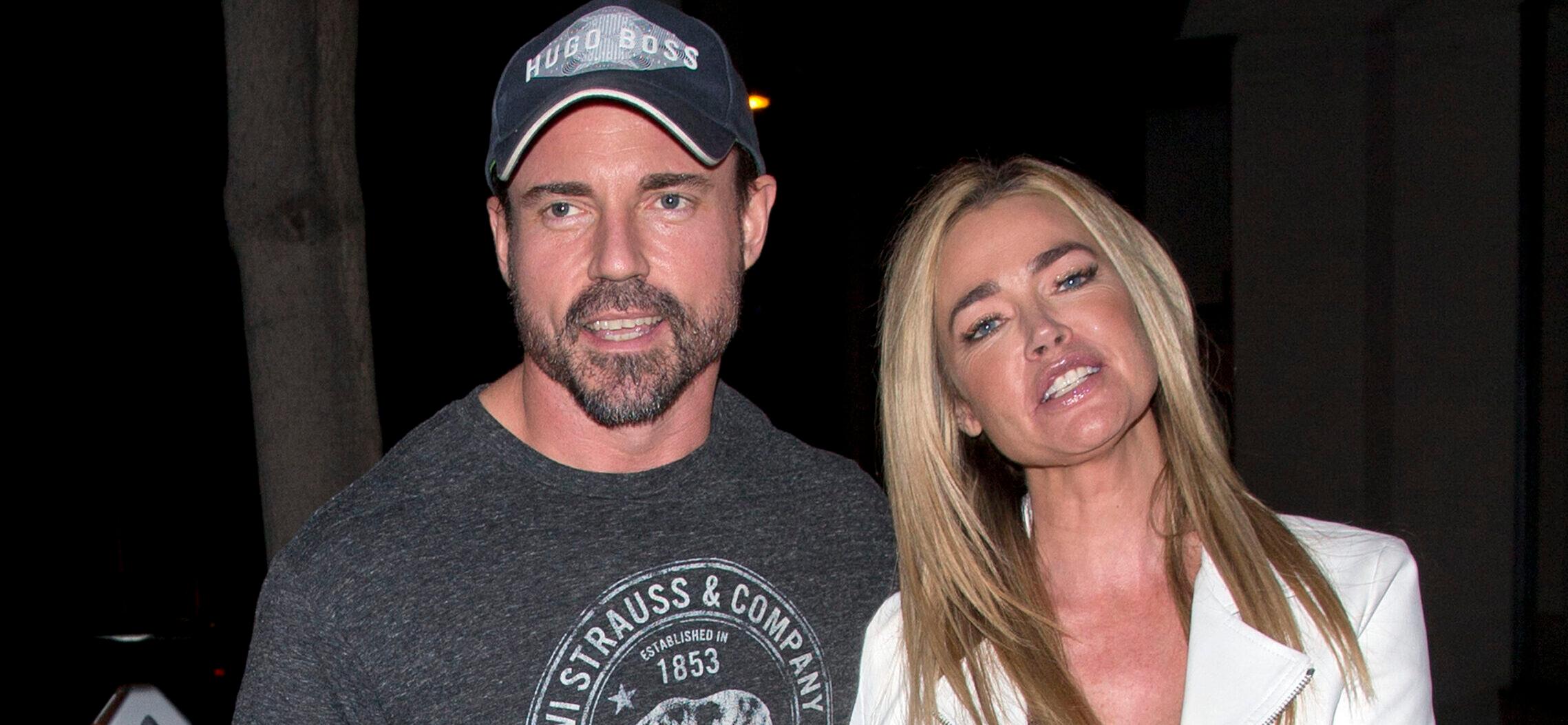 Denise Richards and her new husband Aaron Phypers were all smiles while leaving dinner at 'Craig's' Restaurant in West Hollywood, CA