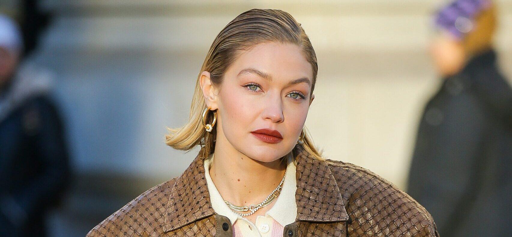 Gigi Hadid seen shooting for Maybelline Commercial in New York City