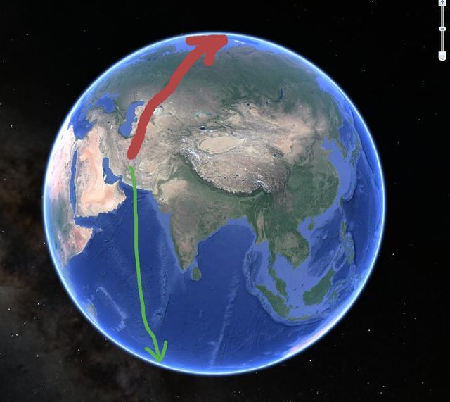 ▲要打洲际导弹也是往南极方向打更好