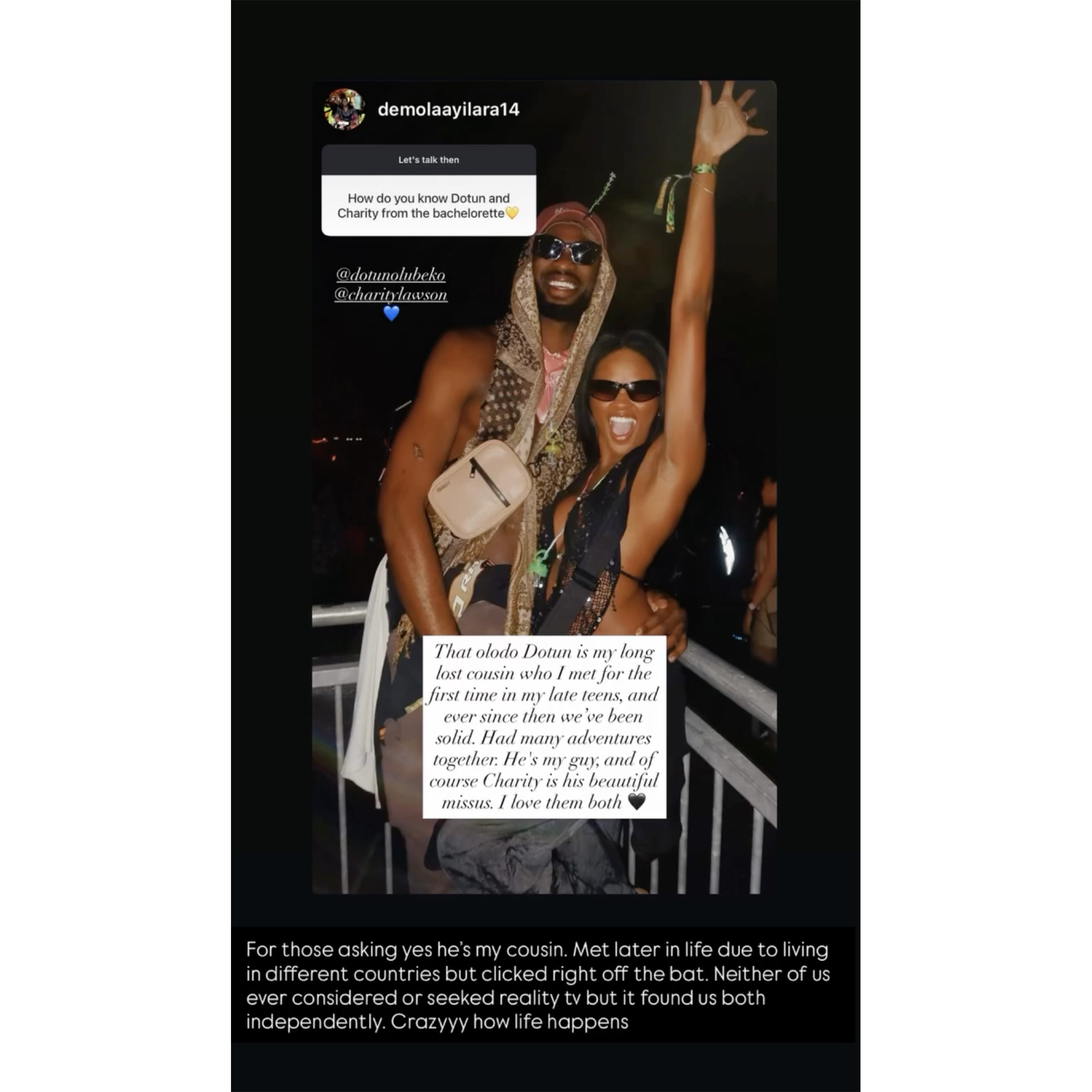 Bachelorette s Dotun Olubeko and Love Is Blind UK s Demola Are Cousins Who Met Later in Life